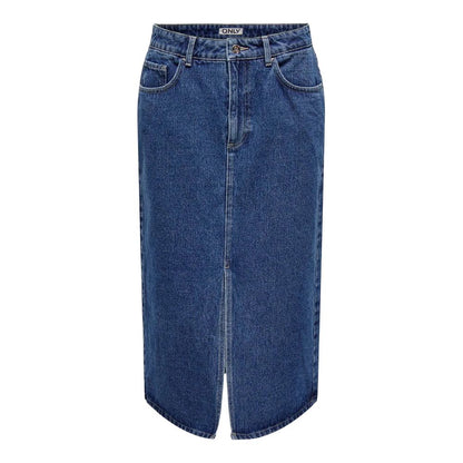 Blue Cotton Long Skirt