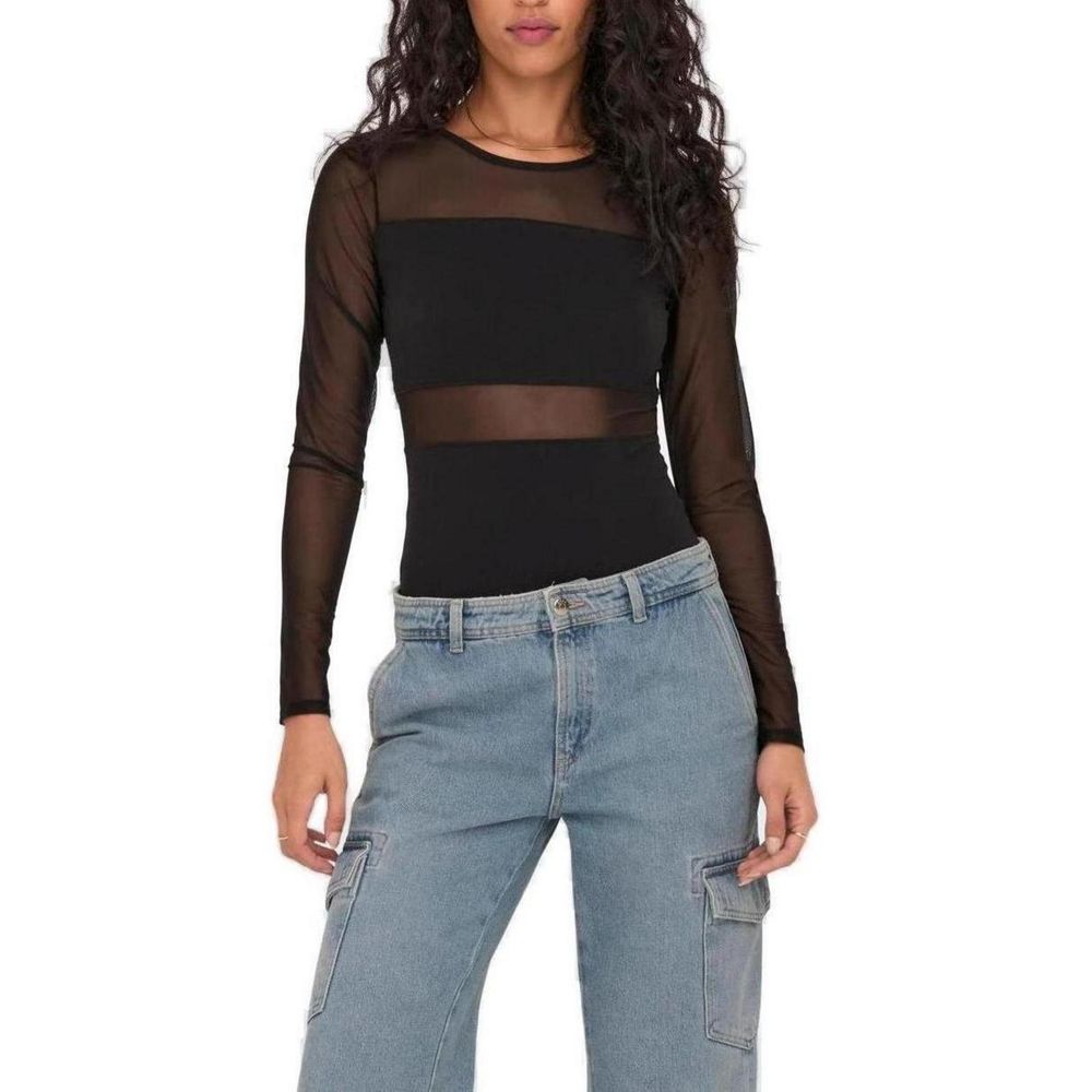 Black Cotton Bodysuit