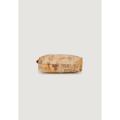 Beige Polyester Clutch Bag