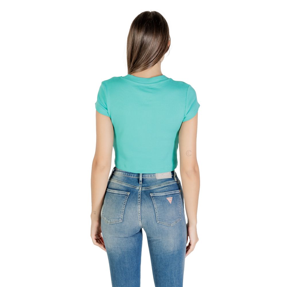 Turquoise Cotton T-Shirt