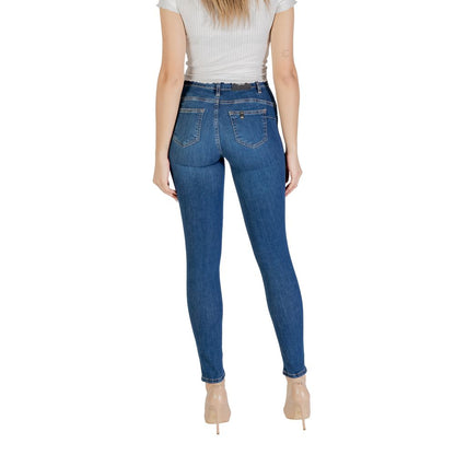 Blue Cotton Skinny Jeans
