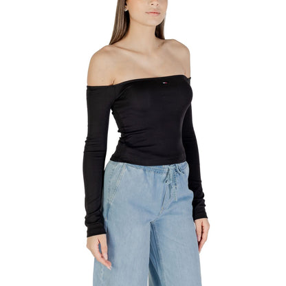 Black Recycled Cotton Long Sleeve T-Shirt