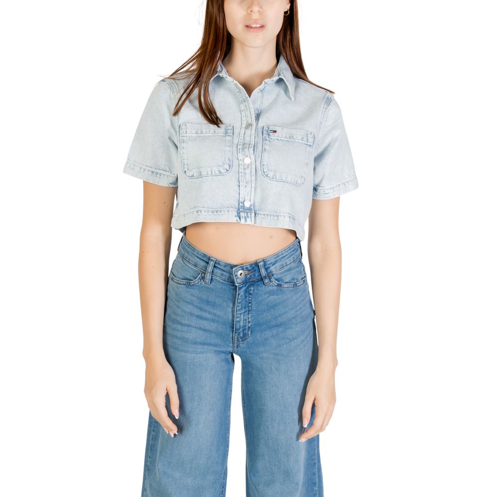 Light Blue Recycled Cotton Shortsleeve Shirt