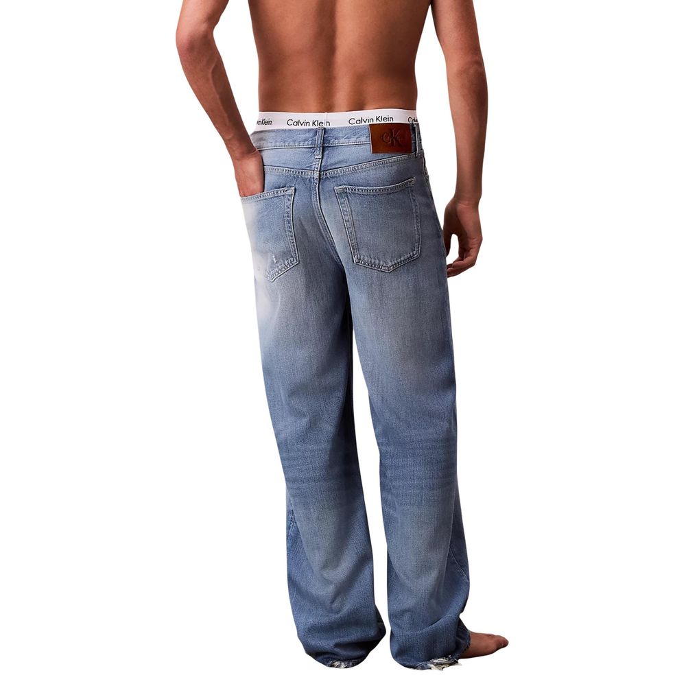 Blue Lyocell Relaxed Fit Jeans