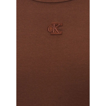 Brown Cotton Long Dress