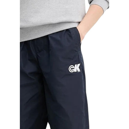 Blue Recycled Polyester Joggers (Workout Pants)