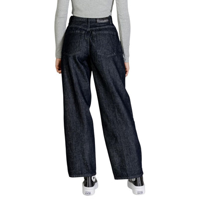 Blue Cotton Bootcut Jeans