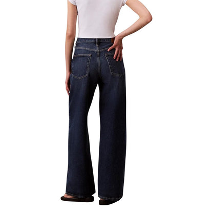 Blue Recycled Cotton Bootcut Jeans