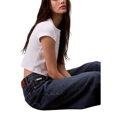 Blue Recycled Cotton Bootcut Jeans