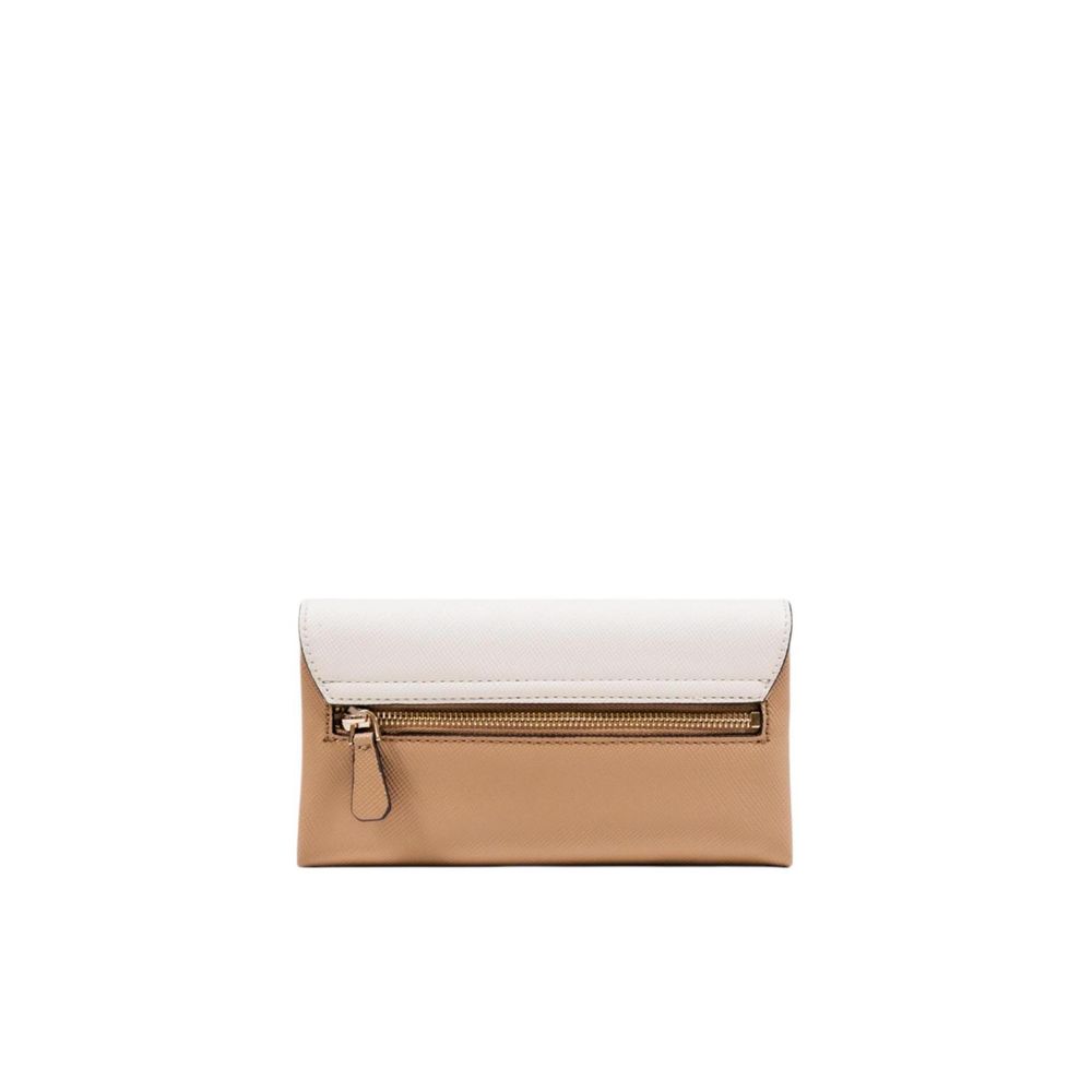 Beige Polyethylene Clutch Bag
