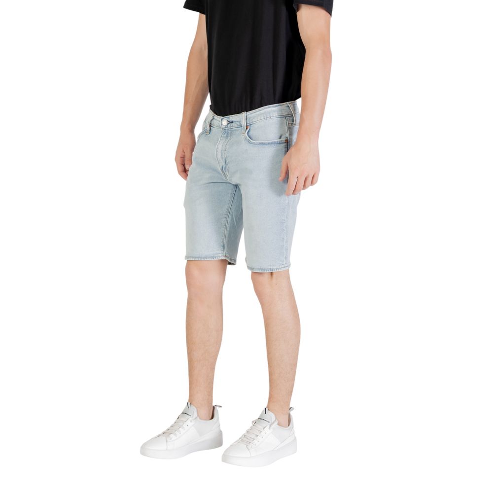 Light Blue Cotton Bermuda Shorts