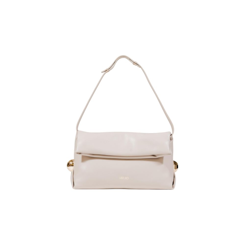 Beige Polyethylene Clutch Bag