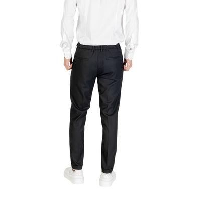 Black Polyester Skinny Pants