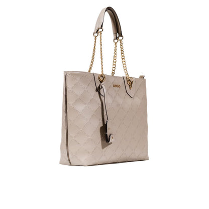 Beige Polyethylene Handbag
