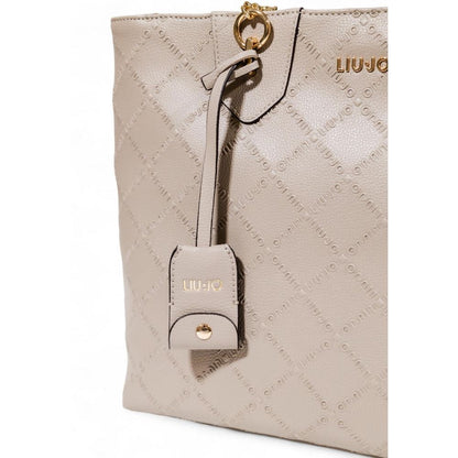 Beige Polyethylene Handbag