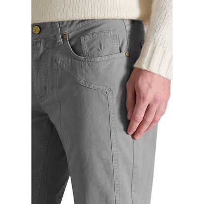 Gray Cotton Skinny Pants