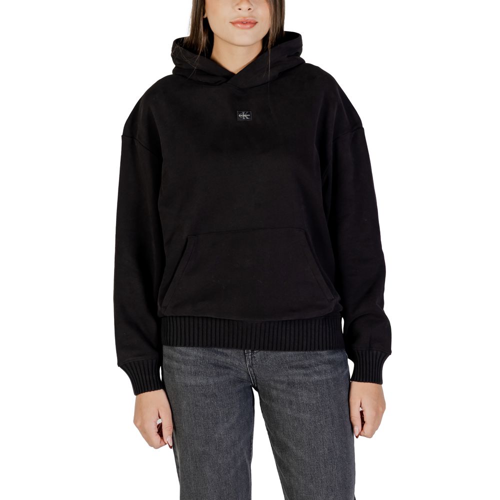 Black Cotton Hoodie