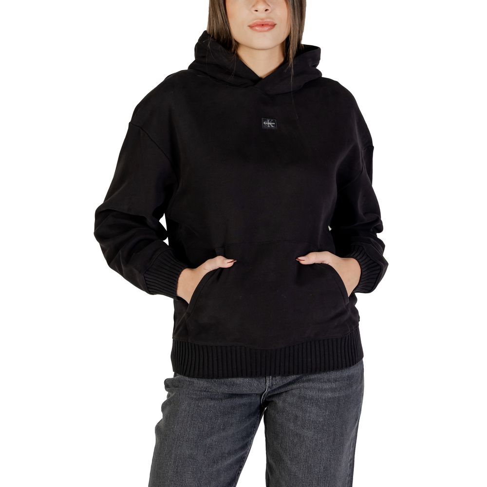 Black Cotton Hoodie