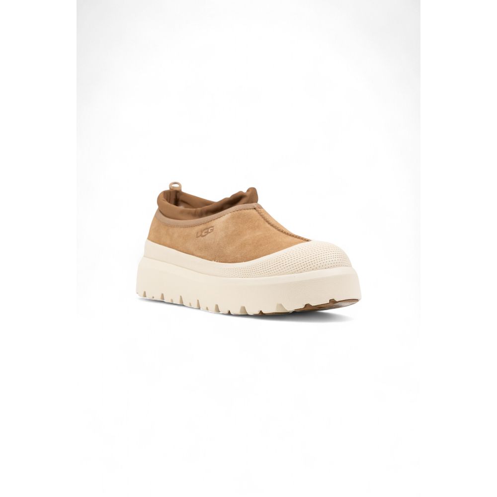 Beige Suede Leather Clogs