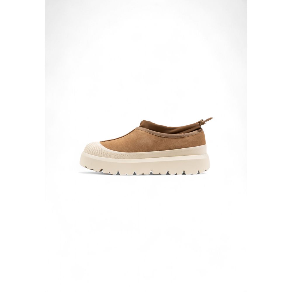 Beige Suede Leather Clogs
