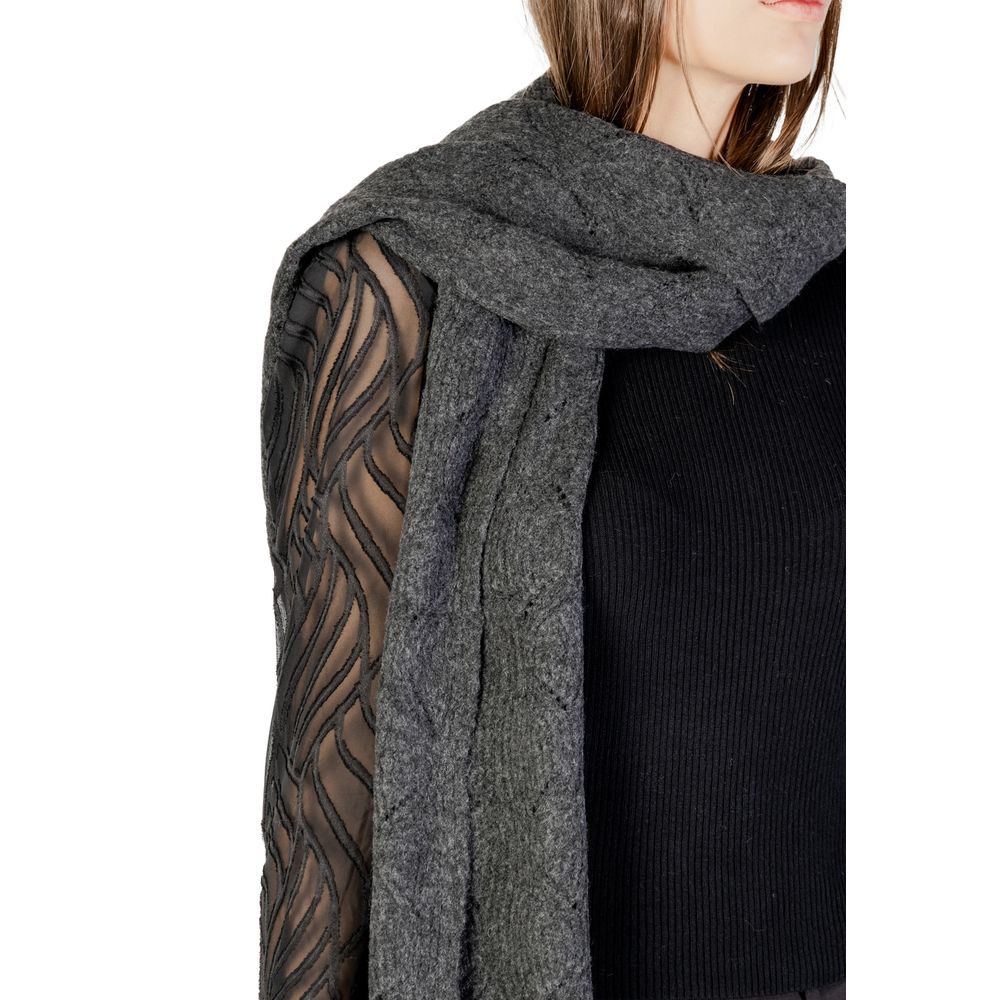 Gray Recycled Polyester Scarf