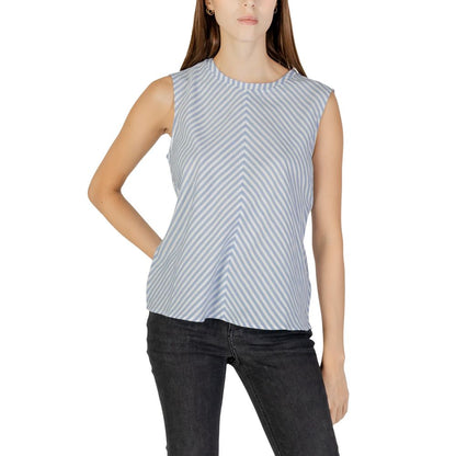 Blue Cotton Tank Tops