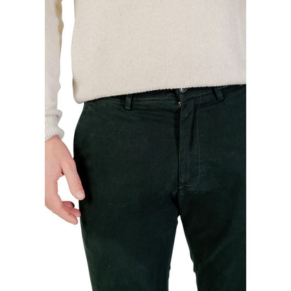 Green Cotton Skinny Pants