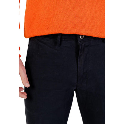 Blue Cotton Skinny Pants