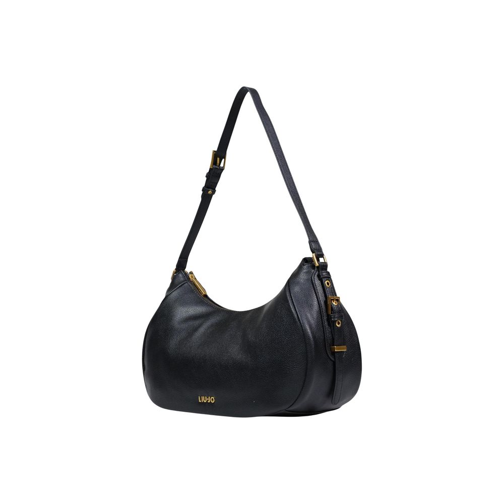 Black Artificial Leather Handbag