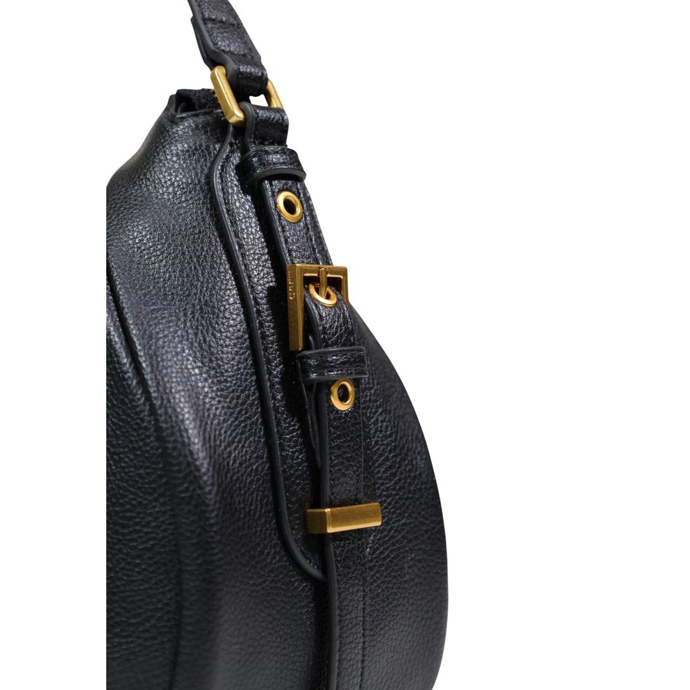 Black Artificial Leather Handbag