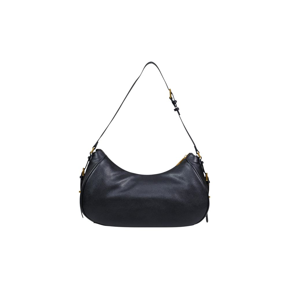 Black Artificial Leather Handbag