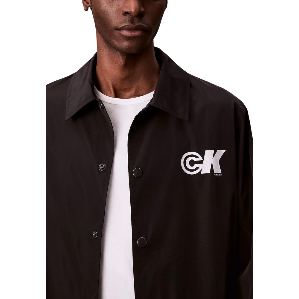 Black Polyester Shell Jacket
