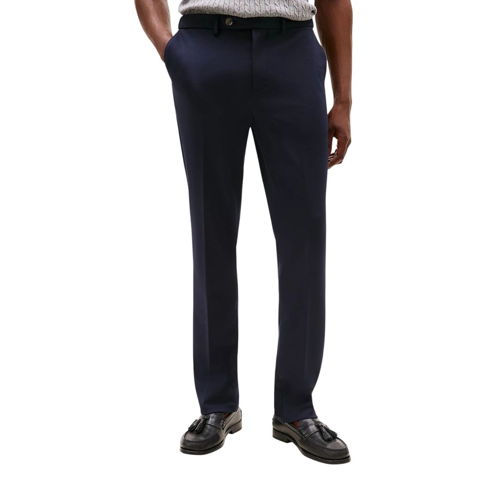 Blue Recycled Polyester Dress Pants