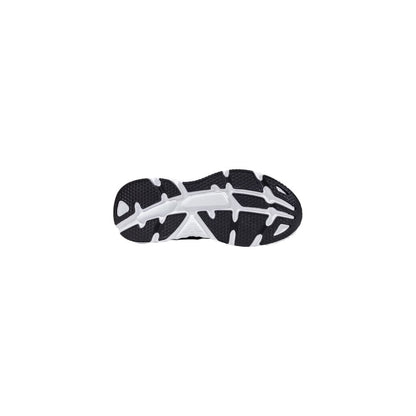 Black And White Polyester Athletic Sneakers