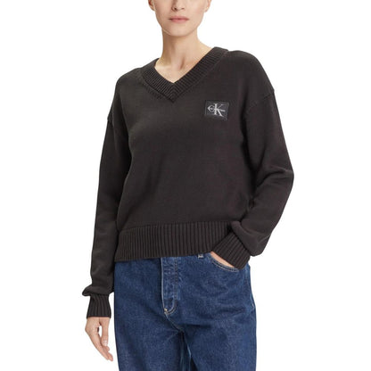 Black Cotton Sweatshirt