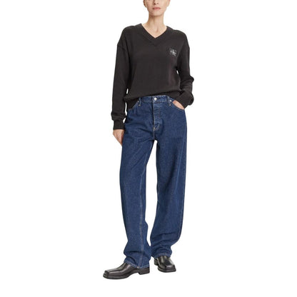 Black Cotton Sweatshirt