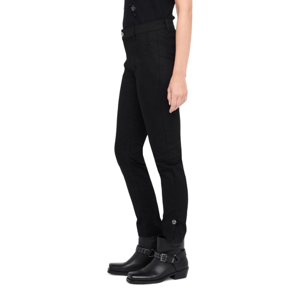 Black Cotton Dress Pants