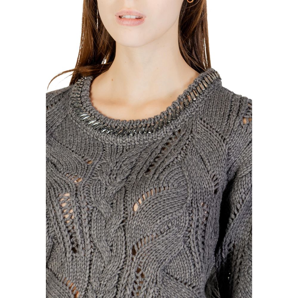 Gray Marabou Sweatshirt
