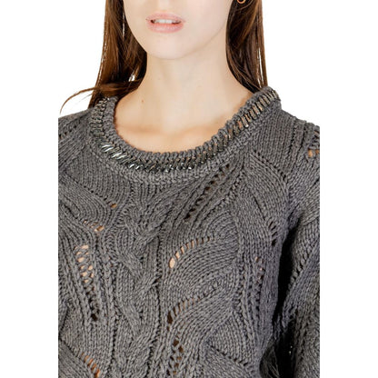 Gray Marabou Sweatshirt
