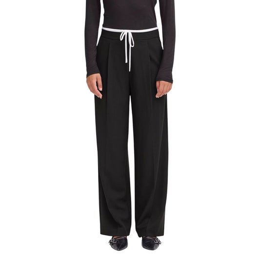 Black Polyester Pants