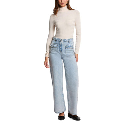 Beige Viscose Turtleneck