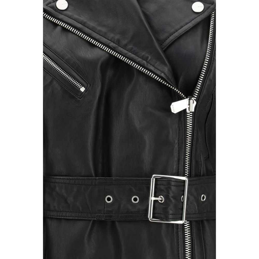 Black Goatskin Sleveless Jacket