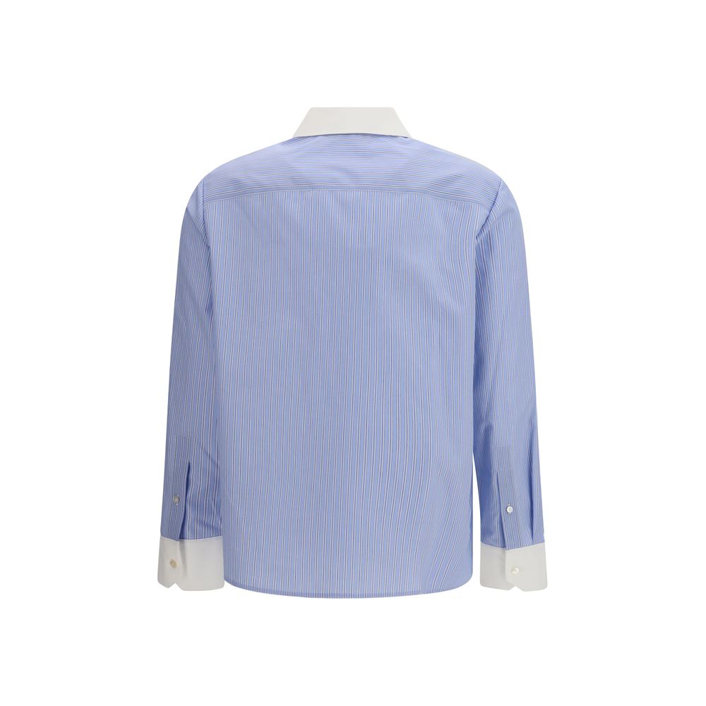 Blue Cotton Pattern Shirt