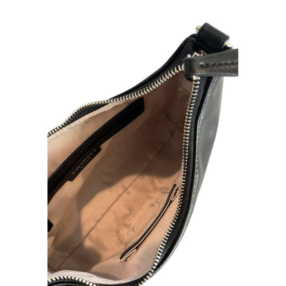 Black Polyurethane Women Shoulder Bag