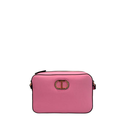 Pink PU Women Crossbody Bag