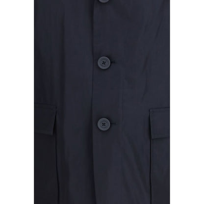 Blue Polyester Coat