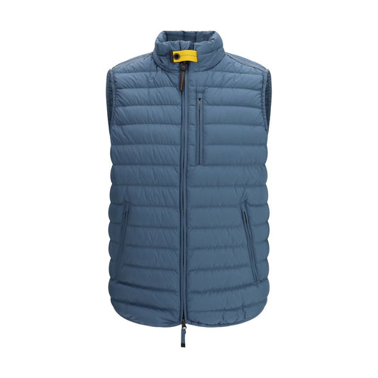 Blue Polyester Sleveless Jacket