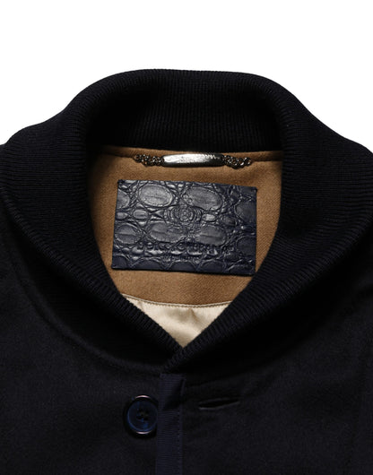 Black Cashmere Knitted Button Down Jacket