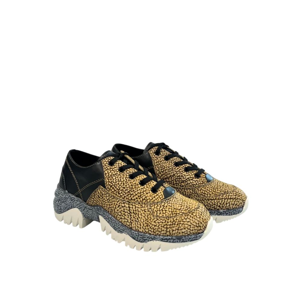 Beige Leather Women Sneaker