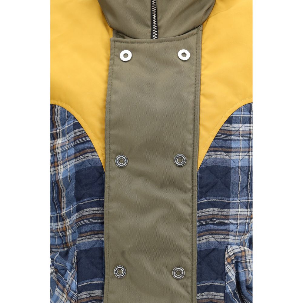 Blue Polyamide Sleveless Jacket